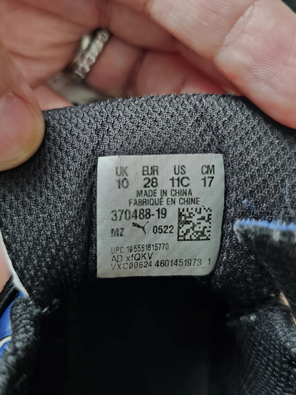 Puma Kids' Mid-Top Sneakers in Blue and White